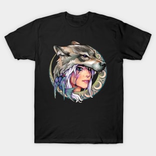 Wolf & Swallow - Art Nouveau Medallion [FOREST] T-Shirt